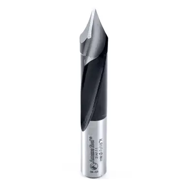 Amana 314111 Carbide Tipped Through-Hole Boring Bit R/H 7/16 D x 70mm Long x 10mm Shank
