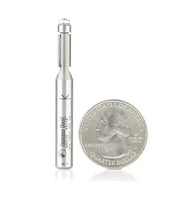 Amana MR0102 Miniature 3/16 D Flush Trim w/ 3/16 D BB- Eliminates Burn Marks (Burnout) Caused by