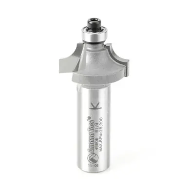 Amana 49606 Carbide Tipped Beading 1/4 R x 1" D x 1/2 CH x 1/2 Shank Router Bit