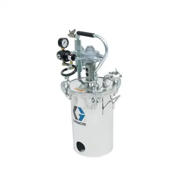 GRACO 236156 - Stainless Steel Pressure Tank, 2 Gal, with Agitator, Low Pressure (HVLP), Regulated