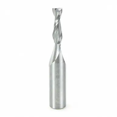 Amana 46117 Spiral Plunge 9/32 D x 1 CH x 1/2 Shank x 3" 2 Flute Up-Cut Router Bit