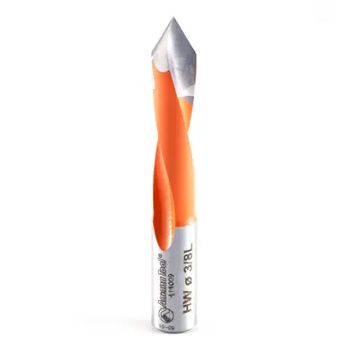 Amana 414009 Carbide Tipped Through-Hole Boring Bit L/H 3/8 D x 70mm Long x 10mm Shank