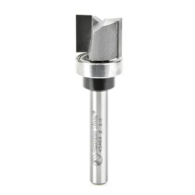 Amana 45469 Carbide Tipped Straight Plunge .615 D x 1/2 CH x 1/4" Shank w/ Upper Ball Bearing Router