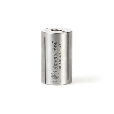Amana RB-132 High Precision Steel Router Collet Reducer 3/4 Overall D x 1/4 Inner D x 1-1/4"