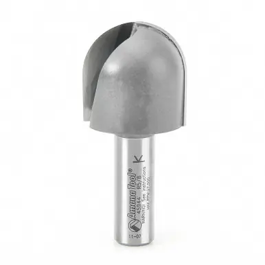 Amana 45944 Carbide Tipped Core Box 5/8 R x 1-1/4 D x 1-1/4 CH x 1/2" Shank Extra Deep Router Bit