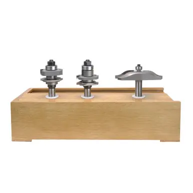 Amana AMS-301 3-Piece Carbide Tipped Ogee Raised Panel 3-3/8 D x 1/2" Shank Doormaking Router Bit