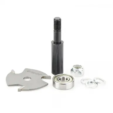 Amana 53406-1 Slotting Cutter Assembly 3 Wing x 1-7/8 D x 1/8 CH x 1/2" Shank Router Bit