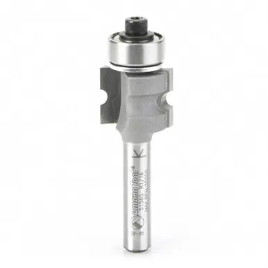 Amana 51565 Carbide Tipped Bullnose 1/16 R x 5/8 D x 1/2 CH x 1/4" Shank w/ Lower Ball Bearing