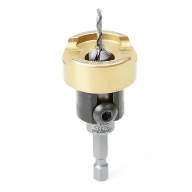Amana 55225 Carbide Tipped Countersink w/ No Burning and No Marring Adjustable Depth Stop w/