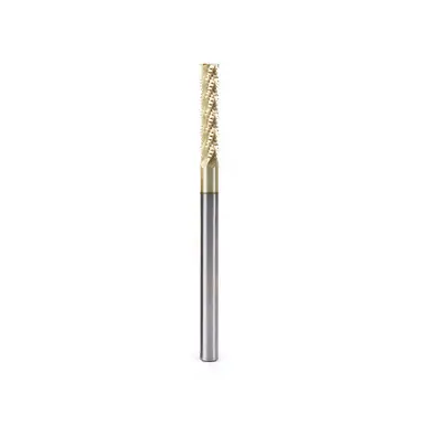 Amana 46306 ZrN Coated Honeycomb Hogger 1/4 D x 1-1/4 CH x 1/4 Shank x 4" , 6-Flute CNC Router Bit