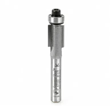 Amana 47102 Carbide Tipped Flush Trim 3/8 D x 1/2 CH x 1/4" Shank x 2-1/8" Router Bit w/ Lower Ball