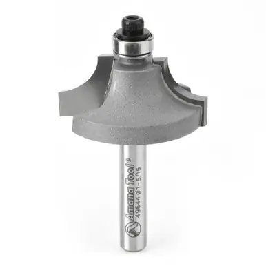 Amana 49644 Carbide Tipped Bead Stile Cutter 23/64 R x 1-5/16 D x 19/32 CH x 3/8 R x 1/4" Shank w/