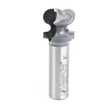Amana 53806 Carbide Tipped Finger Grip 3/32 x 3/16 R x 3/4 D x 3/4 CH x 1/2" Shank Router Bit