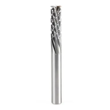 Amana 46266 Carbon Fiber Cutting 3/8 Dia x 1-1/8 Cut Height x 3/8 Shank x 3-1/2" Down-Cut Router Bit