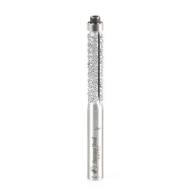 Amana 44102 Fiberglass and Carbon Fiber Cutting, Diamond Coated Flush Trim 1/4 Dia x 1 Cut Height x