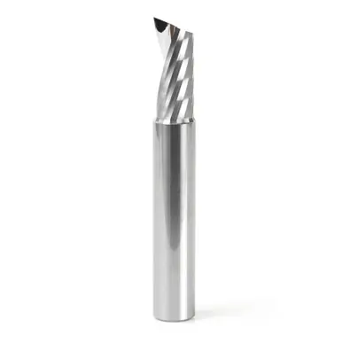 Amana 51487 Spiral O-Single Flute, Aluminum Cutting 1/2 D x 1-1/8 CH x 1/2 Shank x 3-1/2" Up-Cut