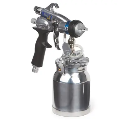 GRACO 17P484 - Finish Pro HVLP EDGE II Plus Gun, Metal Cup, Metal Cup, 10 PSI