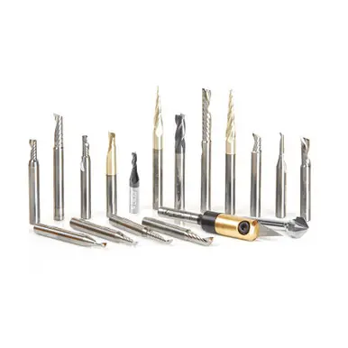 Amana AMS-162 18-Pc Aluminum Cutting CNC Advanced Collection, 1/4" Shank