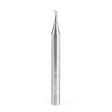 Amana 51490 Metric Spiral O-Single Flute, Aluminum Cutting 3 D x 8 CH x 6 Shank x 63mm Long Up-Cut