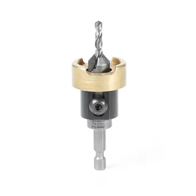 Amana 55240 Carbide Tipped Countersink w/ No Burning and No Marring Adjustable Depth Stop w/
