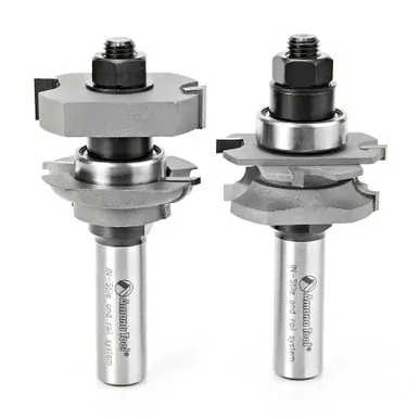 Amana 55437 Carbide Tipped InStile & Rail Bead 3/16 R x 1-5/8 D x 5/8 to 1-1/8 CH x 1/2" Shank w/