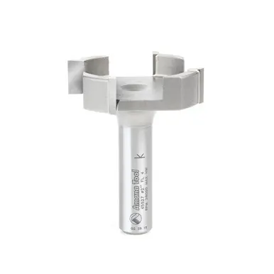 Amana 45527 Carbide Tipped 2 Dia x 1/2 Cut Height x 1/2 Shank x 2-1/2" Spoilboard 4-Flute Router Bit