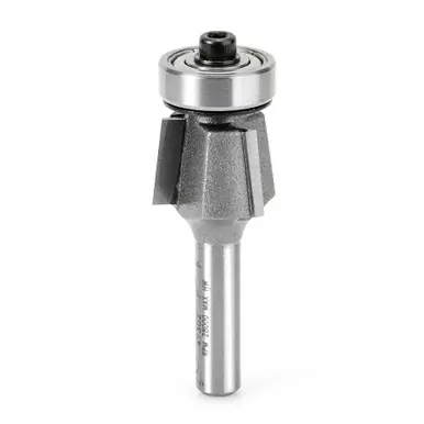 Amana 47302 Carbide Tipped Bevel Laminate Trim 7 Deg Angle x 3/4 D x 7/16 CH x 1/4" Shank w/ Ball