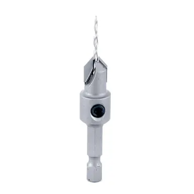 Amana 55620 Carbide Tipped Countersink Taper 4 Screw 3/8 D x 5/64 Drill D x 1/4 Hex Shank