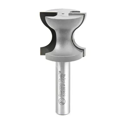 Amana 53828 Carbide Tipped Window Sill Edge 3/8 R x 1-7/16 D x 1-3/8 CH x 1/2" Shank Router Bit