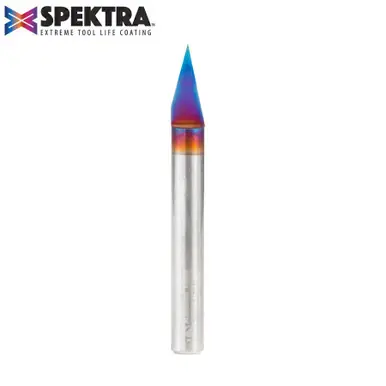 Amana 45771-K Spektra 30 Degree Engraving 0.005 Tip Width x 1/4 Shank x 2-1/4" Signmaking Router Bit