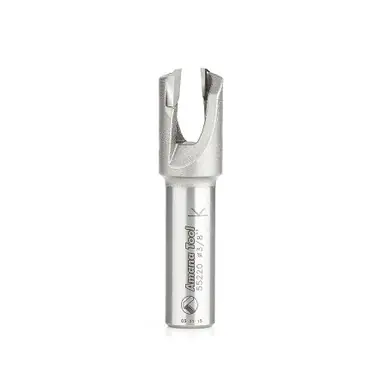 Amana 55220 Carbide Tipped Plug Cutter for Drill Press 3/8 D x 1/2 CH x 1/2" Shank