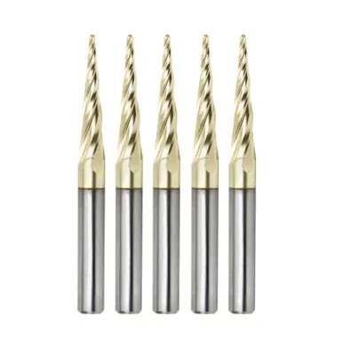 Amana 46282-5, 5-Pack CNC 2D/3D Carving 5.4 Deg Tapered Angle Ball Nose x 1/16 D x 1/32 R x 1 CH x
