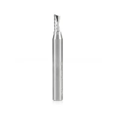 Amana 51773 CNC Spiral O-Single Flute, Aluminum Cutting 3/16 D x 3/8 CH x 1/4 Shank x 2" Down-Cut