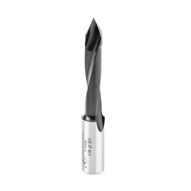 Amana 314008 Carbide Tipped Through-Hole Boring Bit R/H 8mm D x 70mm Long x 10mm Shank