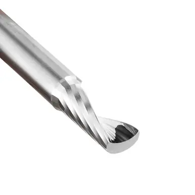 Amana 51402-Z Spiral O-Single Flute, Aluminum Cutting 1/4 D x 5/8 CH x 1/4 Shank x 2" Up-Cut ZrN