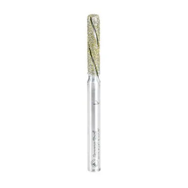 Amana 44110 Diamond Grit 1/4 Dia x 1-1/8 Cut Length x 1/4" Shank, 3 Flute Down-Cut Alloy Steel End