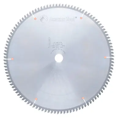 Amana MB14108 Carbide Tipped Double-Face Melamine 14" D x 108T H-ATB, -6 Deg, 1" Bore, Circular Saw