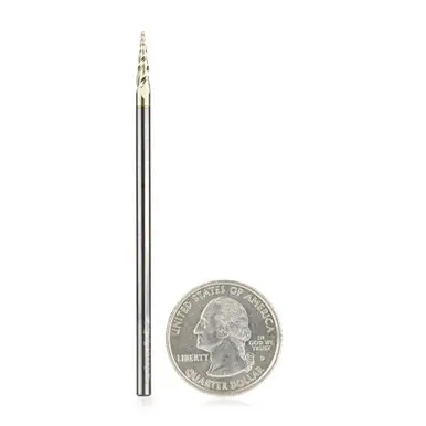 Amana 46291 CNC 2D/3D Carving 6.2 Deg Tapered Angle Ball Nose x 1/32 D x 1/64 R x 0.445 CH x 1/8