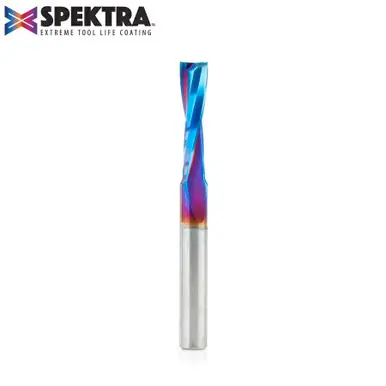 Amana 46248-K CNC Spektra Spiral Plunge for Solid Wood 1/4 D x 1 CH x 1/4 Shank x 2-1/2" Up-Cut