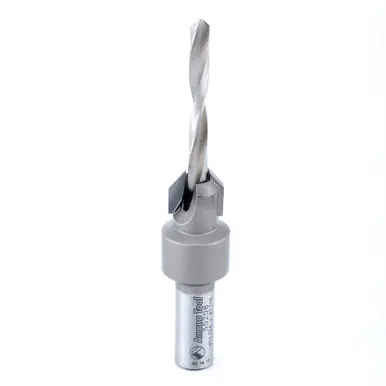 Amana 55208 Carbide Tipped Countersink 8- 9 Screw 7/64 D x 1/64 Drill D x 5/16 Round Shank