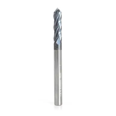 Amana 51690 CNC 90 Deg‘V‘ Spiral w/ AlTiN Coating for Steel & Stainless Steel 1/8 D x 1/2 CH x 1/8