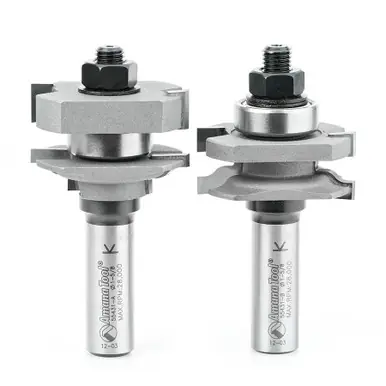 Amana 55431 Carbide Tipped 2-Piece Ogee Stile and Rail 1-5/8 D x 11/16 CH x 1/2" Shank Router Bit
