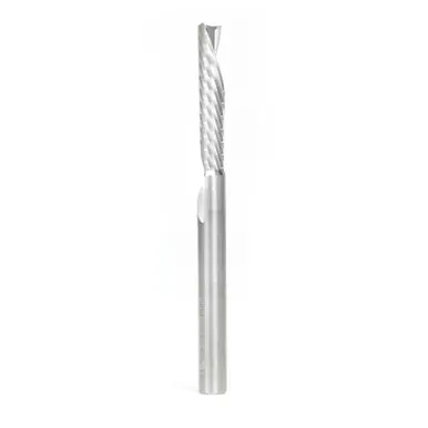Amana 57333 Metric Spiral O-Single Flute, Plastic Cutting 6 D x 30 CH x 6 Shank x 76mm Long Down-Cut