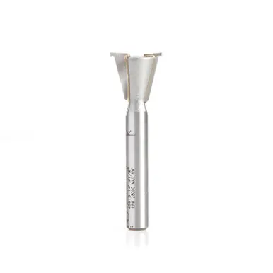 Amana 45815 Carbide Tipped Dovetail 14 Deg x 1/2 D x 1/2 CH x 1/4" Shank Router Bit