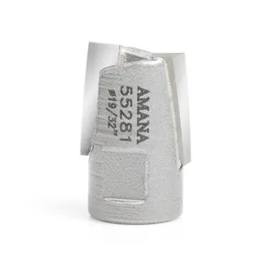 Amana 55281 Carbide Tipped Mortising Screw Down Shear Cutter 19/32 D x 9/16 CH x 1/4 - 28 Thread