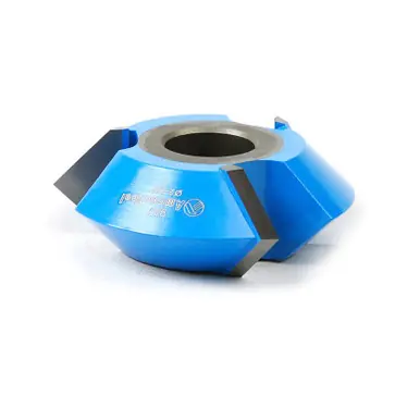Amana 957 Carbide Tipped 3-Wing V Groove 45 Deg Angle x 2-5/8 D x 15/16 CH x 1/2 & 3/4 Bore Shaper