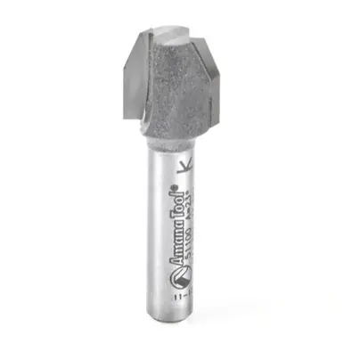 Amana 51100 Carbide Tipped Combination Bevel/Flush Laminate Trim 23 Deg Angle x 1/2 D x 1/2 CH x