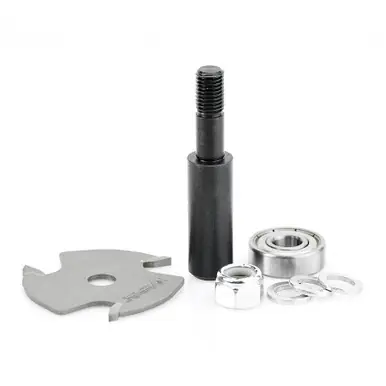 Amana 53404-1 Slotting Cutter Assembly 3 Wing x 1-7/8 D x 3/32 CH x 1/2" Shank Router Bit