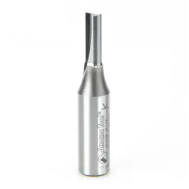 Amana 45408 Cutting Edge Straight Plunge High Production 1/4 D x 3/4 CH x 1/2 Shank x 2-1/2" Router