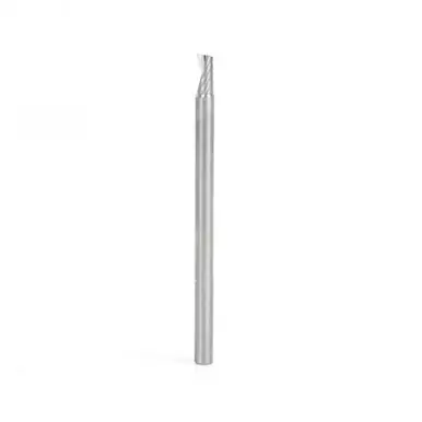 Amana 57317 Metric CNC Spiral O-Single Flute, Plastic Cutting 4 D x 8 CH x 4 Shank x 64mm" Up-Cut